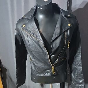 Comme Usa "Leather" Jacket Biker Large